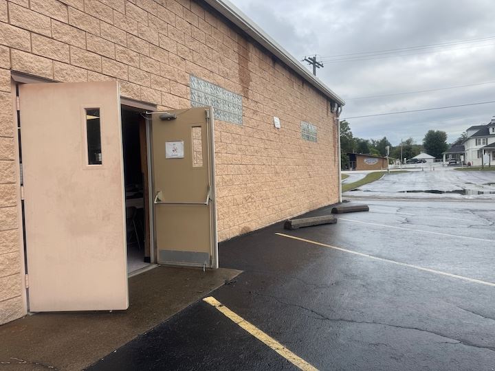 Pt. Marion entry door and parking